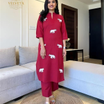 Heavy Rayon Elephant Printed Co ord Set