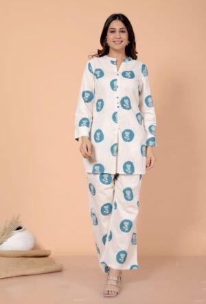 Jhumka Print Co ords - Blue