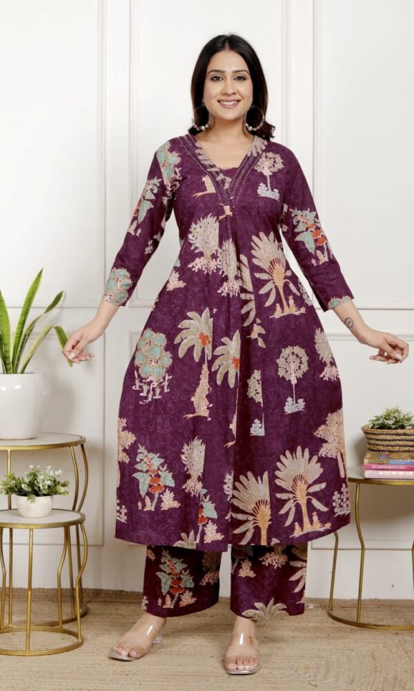 Coconut Print co-ords - Wine