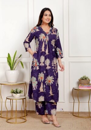 Coconut Print co-ords - Purple