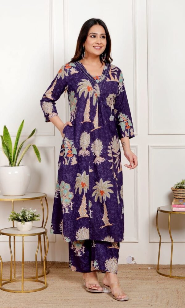 Coconut Print co-ords - Purple