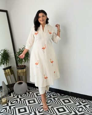 Flamingo print co ords- Orange