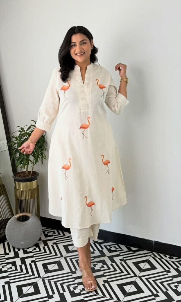 Flamingo print co ords- Orange