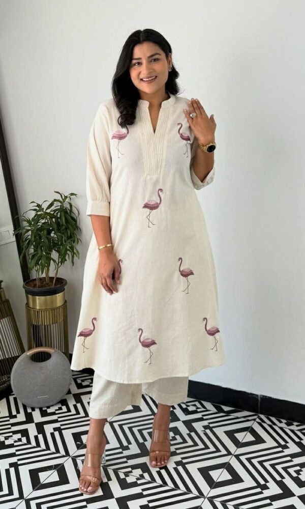 Flamingo Print Co-ord-Wine